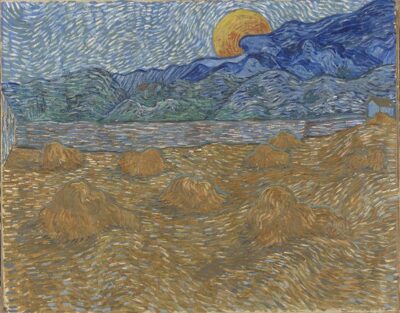 Vincent Van GoghPaesaggio con covoni e luna nascente1889Olio su tela, cm 72x91,3© Kröller-Müller Museum, Otterlo, The Netherlands