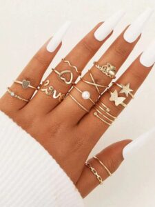 shein-Anello-anelli-donna-perle-finte-cuore