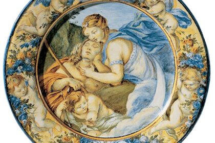 01_Piatto con “Selene che abbraccia Endimione dormiente__Museo della Ceramica, Castelli (TE)