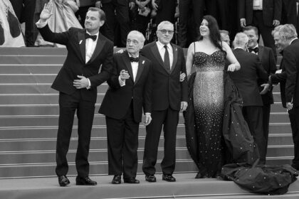 Leonardo DiCaprio, Robert De Niro, Martin Scorsese e Cara Jade Myers - ph Luigi de Pompeis