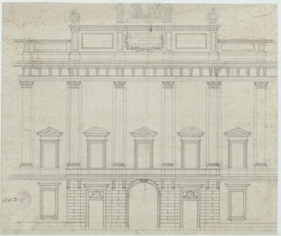1. Milano, Palazzo Regio Ducale, prospetto del settore centrale, 1772