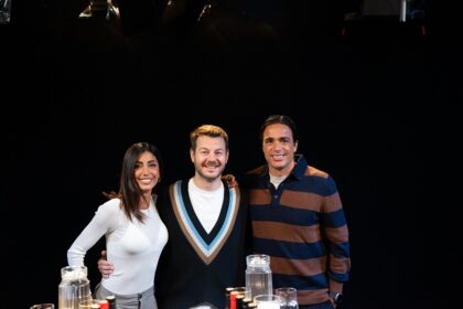 Federica Nargi e Alessandro Matri con Alessandro Cattelan